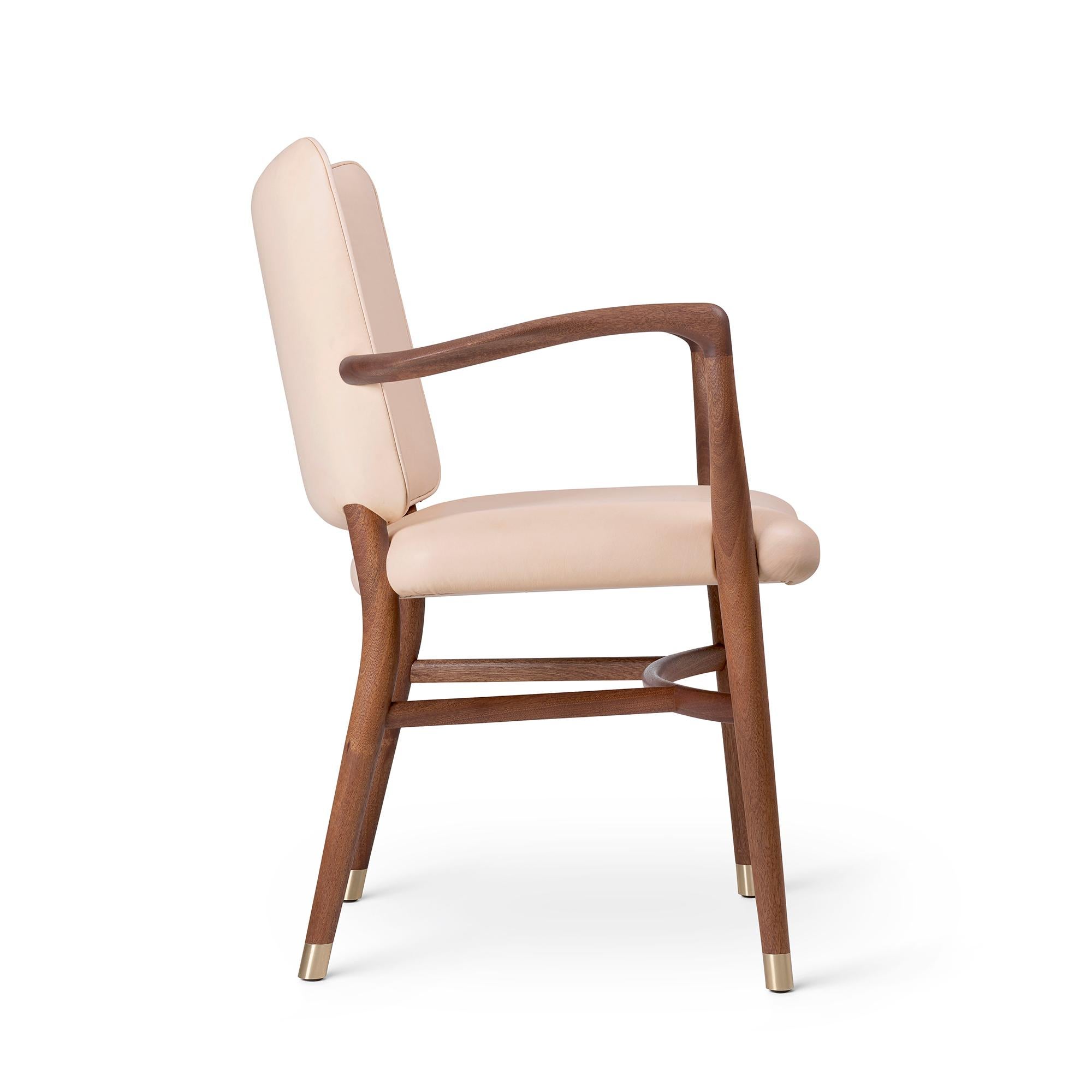 Vilhelm Lauritzen 'VLA61' Chair in Mahogany and Leather for Carl Hansen & Son In New Condition For Sale In Glendale, CA