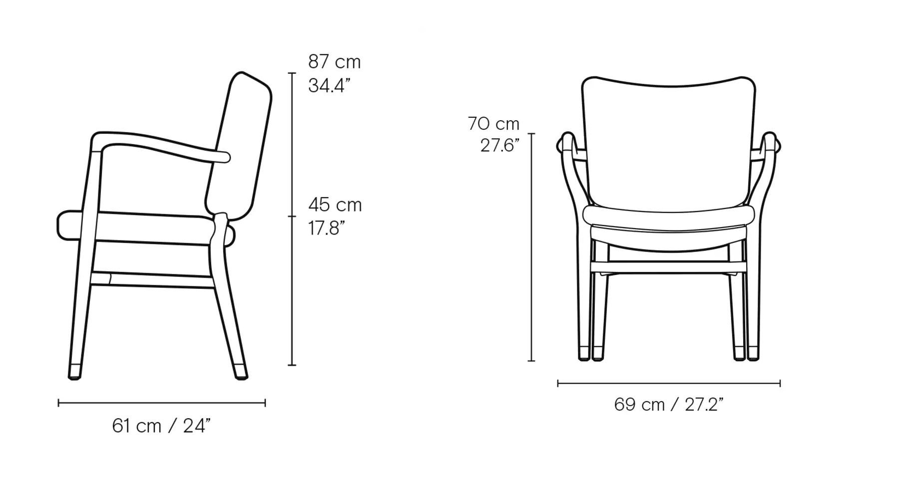 Contemporary Vilhelm Lauritzen 'VLA61' Chair in Mahogany and Leather for Carl Hansen & Son For Sale