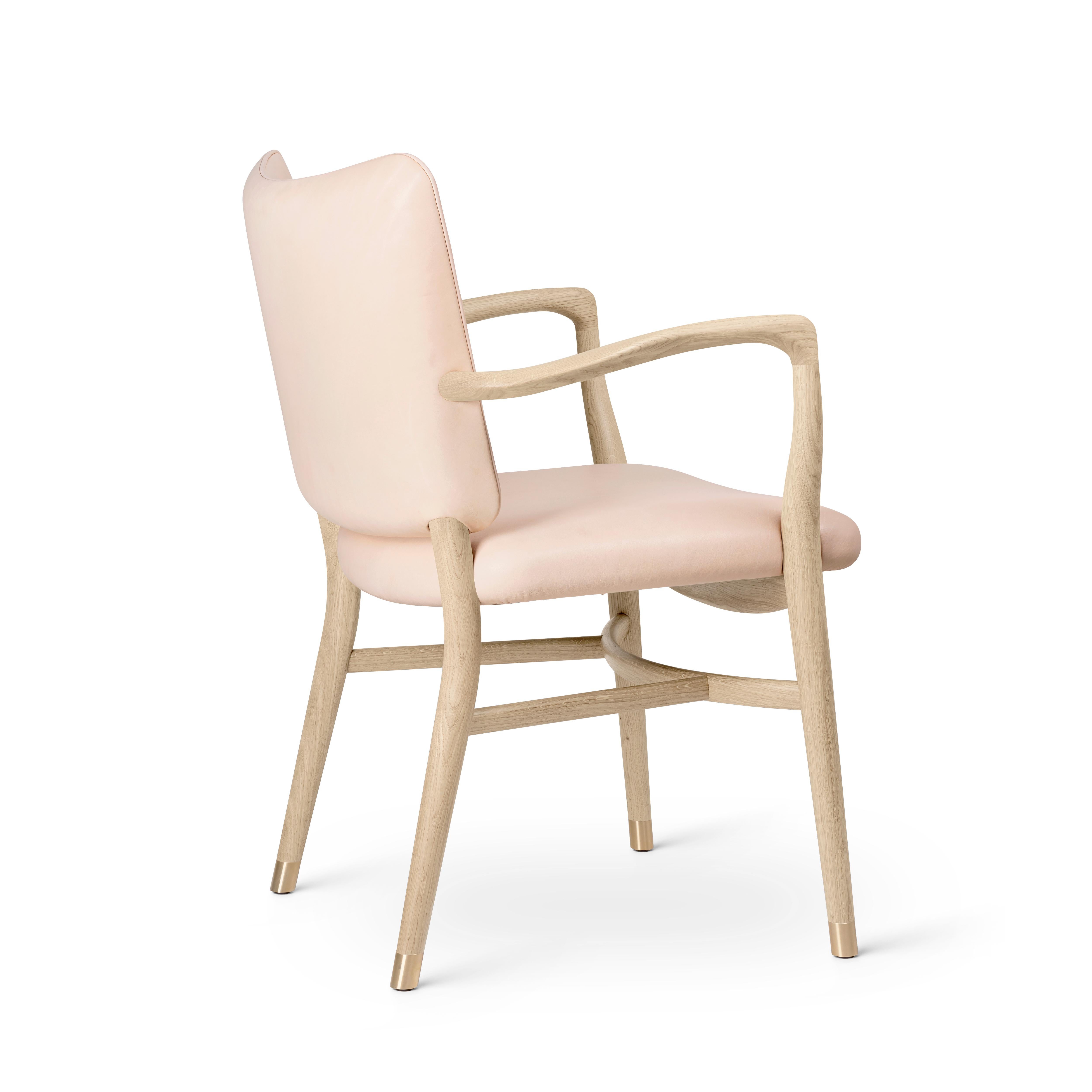 Vilhelm Lauritzen 'VLA61' Chair in Oak Soap and Leather for Carl Hansen & Son.

The story of Danish Modern begins in 1908 when Carl Hansen opened his first workshop. His firm commitment to beauty, comfort, refinement, and craftsmanship is evident in