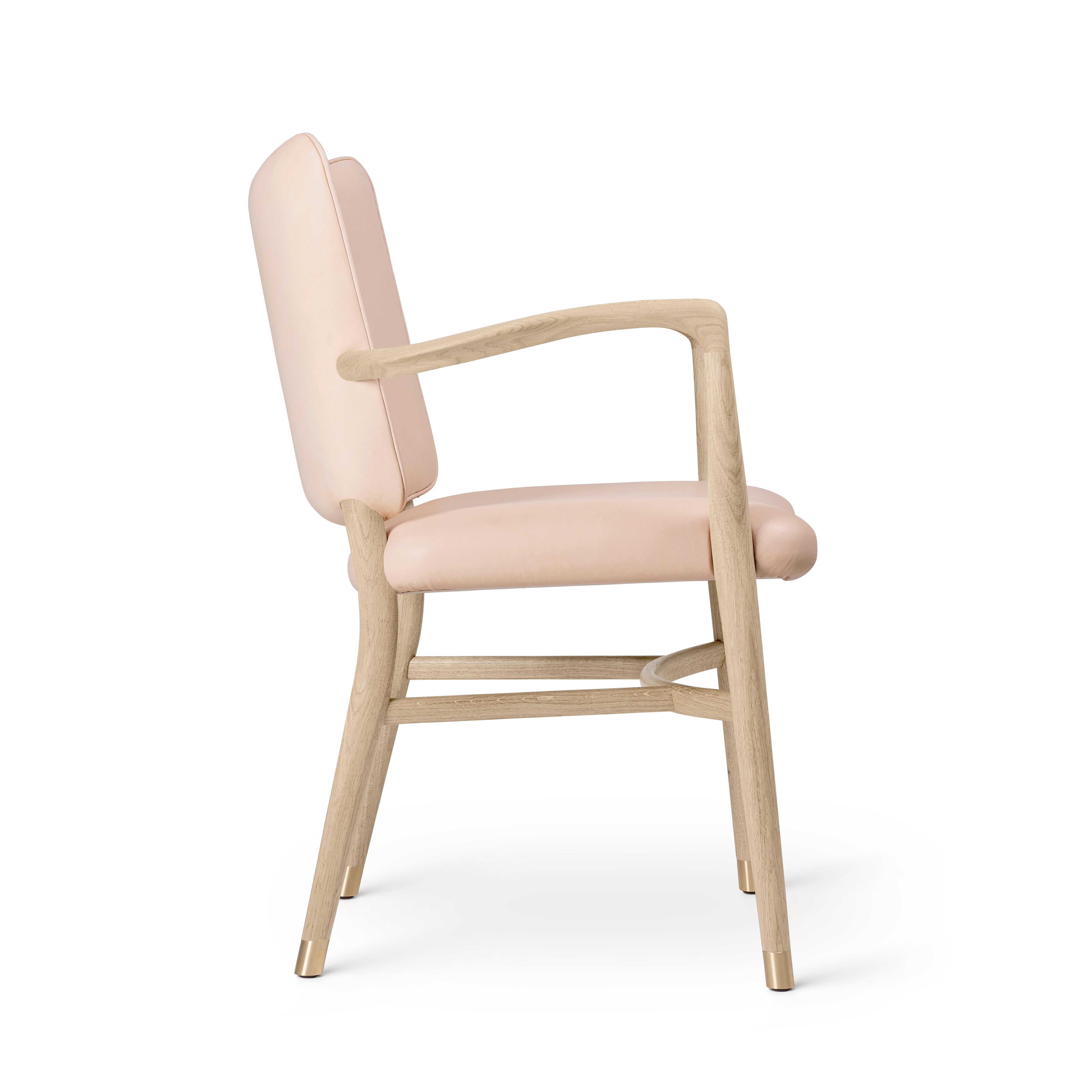 Vilhelm Lauritzen 'VLA61' Stuhl aus Eichenholz Seife und Leder für Carl Hansen & Sohn (Moderne der Mitte des Jahrhunderts) im Angebot