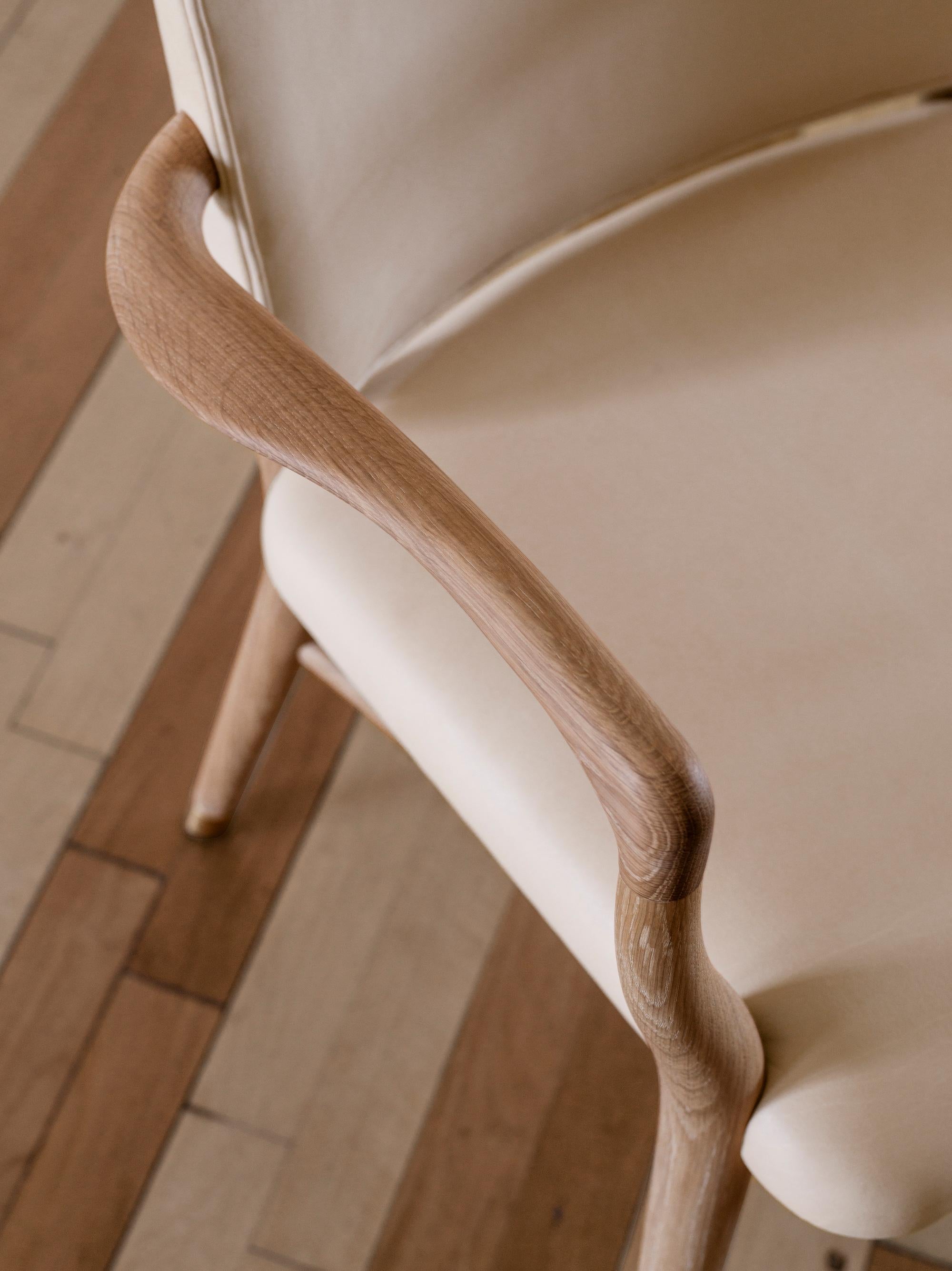 Mid-Century Modern Vilhelm Lauritzen 'VLA61' Chair in Oak Soap and Leather for Carl Hansen & Son For Sale