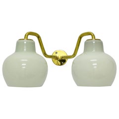 Vilhelm Lauritzen Wall Lamp in Brass and Opal Glass