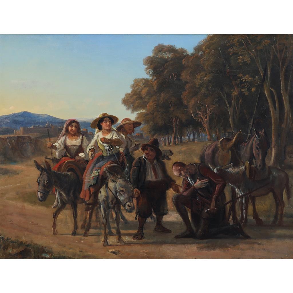 Figurative Painting Vilhelm Marstrand - Don Quichote et Sacho