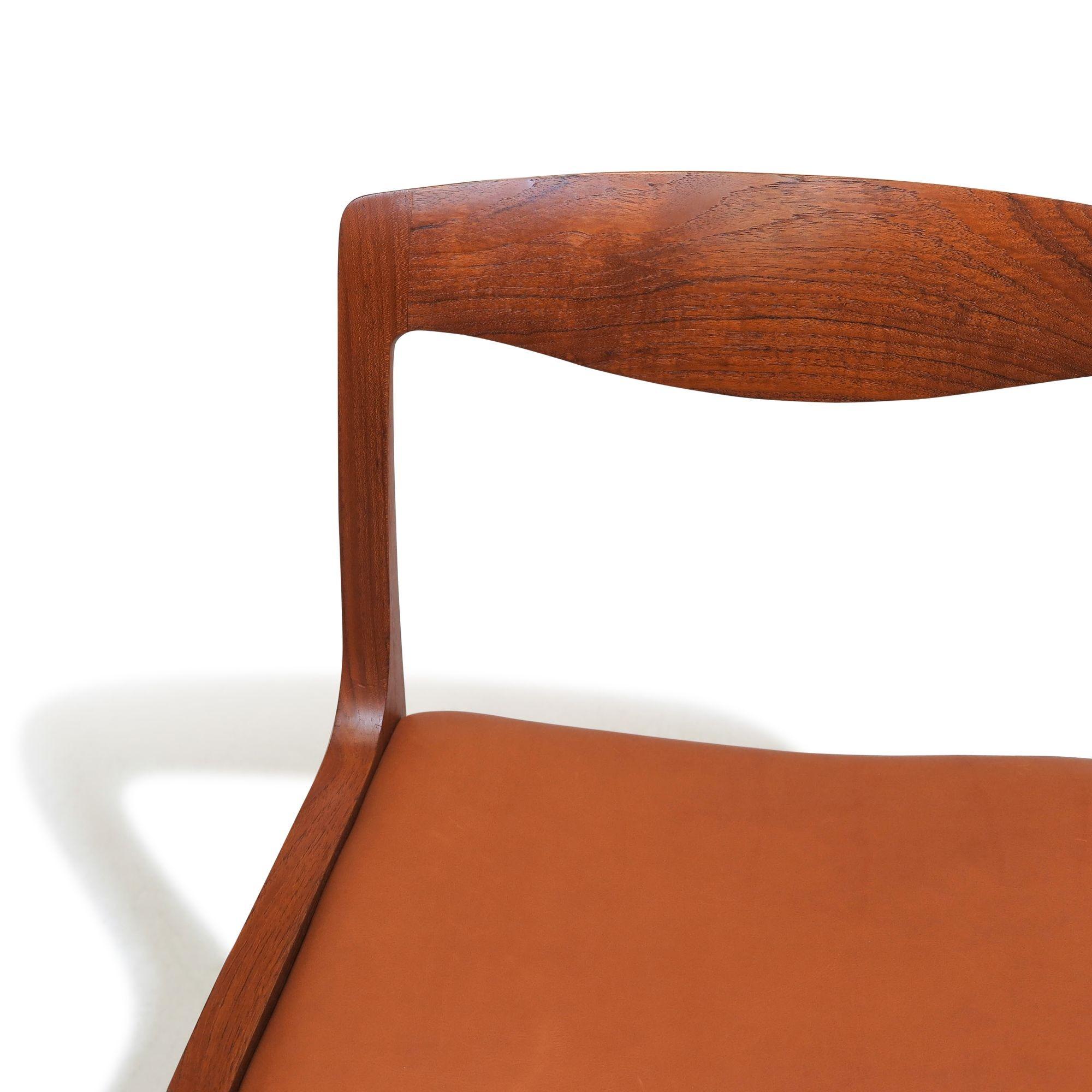 Vilhelm Wohlert for Poul Jeppesen's Teak Dining Chairs For Sale 3