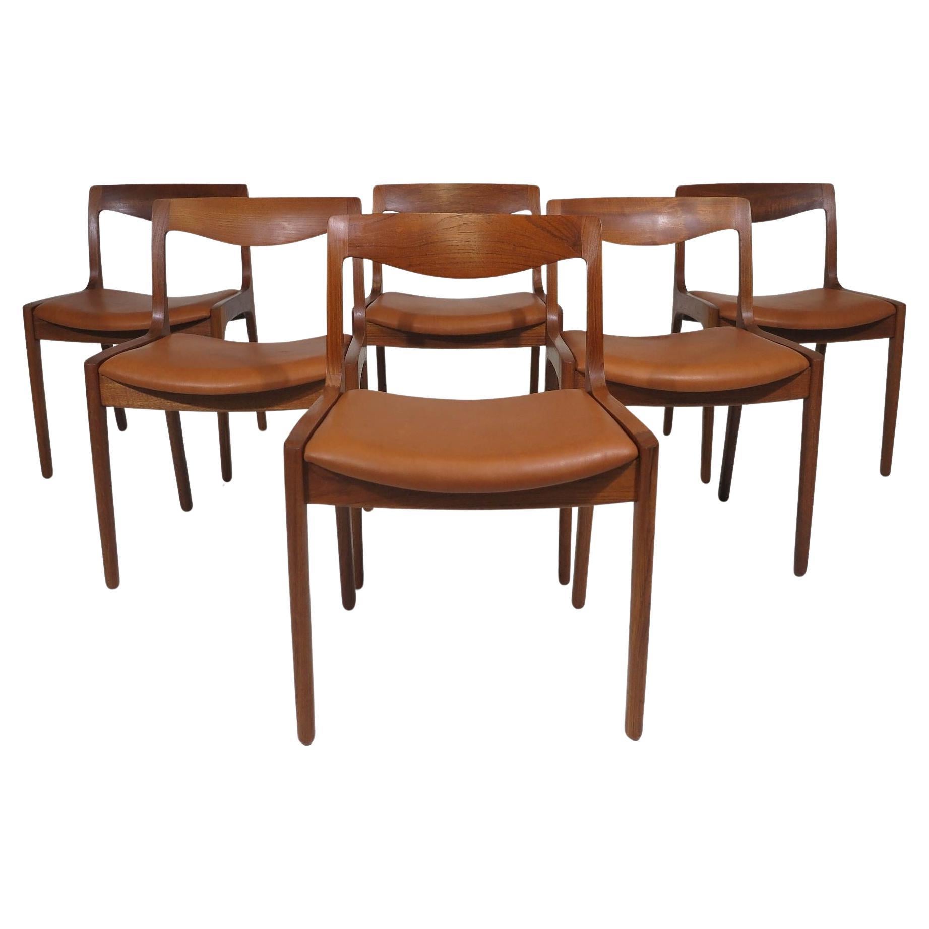 Vilhelm Wohlert for Poul Jeppesen's Teak Dining Chairs For Sale