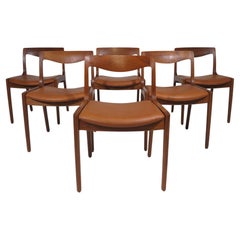 Used Vilhelm Wohlert for Poul Jeppesen's Teak Dining Chairs