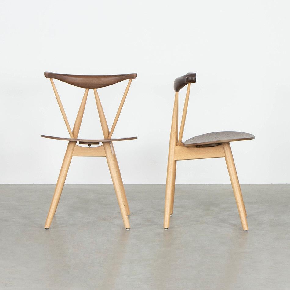 Scandinavian Modern Vilhelm Wohlert Piano Dining Chair Set for Stellar Works Furniture