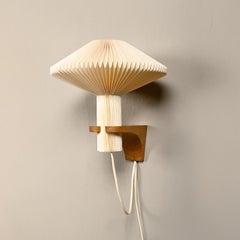 Vilhelm Wohlert wall lamp Oak and Acrylic shade for Le Klint, Denmark 1950s