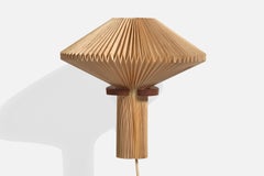 Vilhelm Wohlert, Wall Light, Paper, Wood, Denmark, 1950s