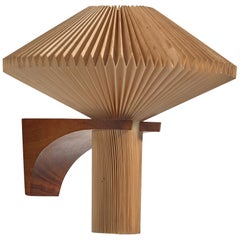 Vilhelm Wohlert, Wall Light, Paper, Wood, Denmark, 1950s