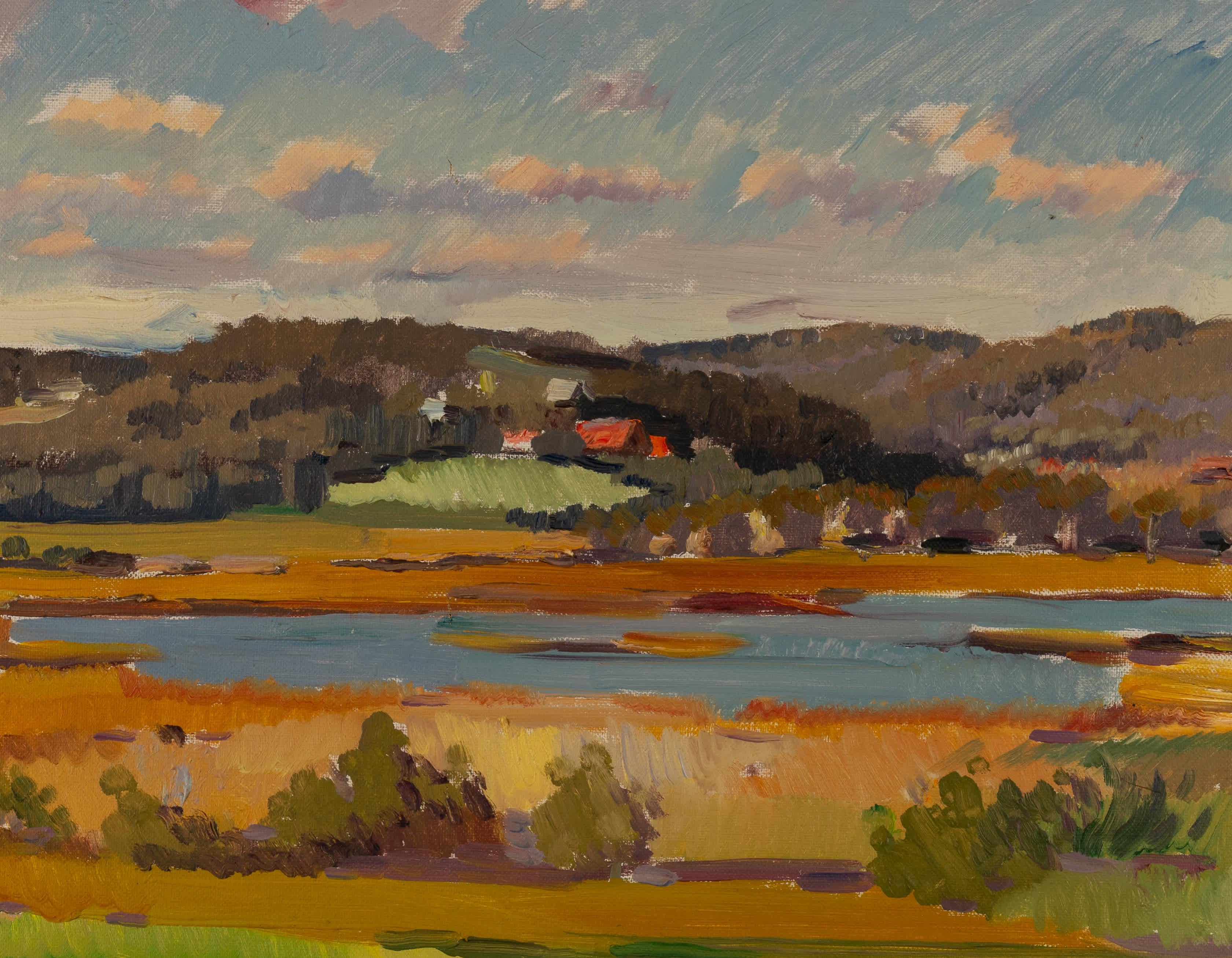 Pastos de verano - Painting Posimpresionista de Vilis Reinis Valdmanis