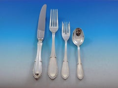 Villa D'este by Buccellati Italy Sterling Silver Flatware 8 Set 51 Pcs Dinner