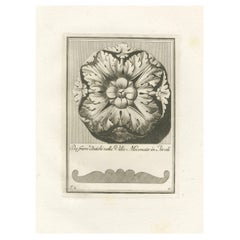 Villa d'Este Tivoli Rosette, Plate 21 Engraved in 1780