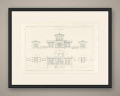 Village Railway Station, Waarden, Dutch Architecture Print, Leliman, 1865-1866