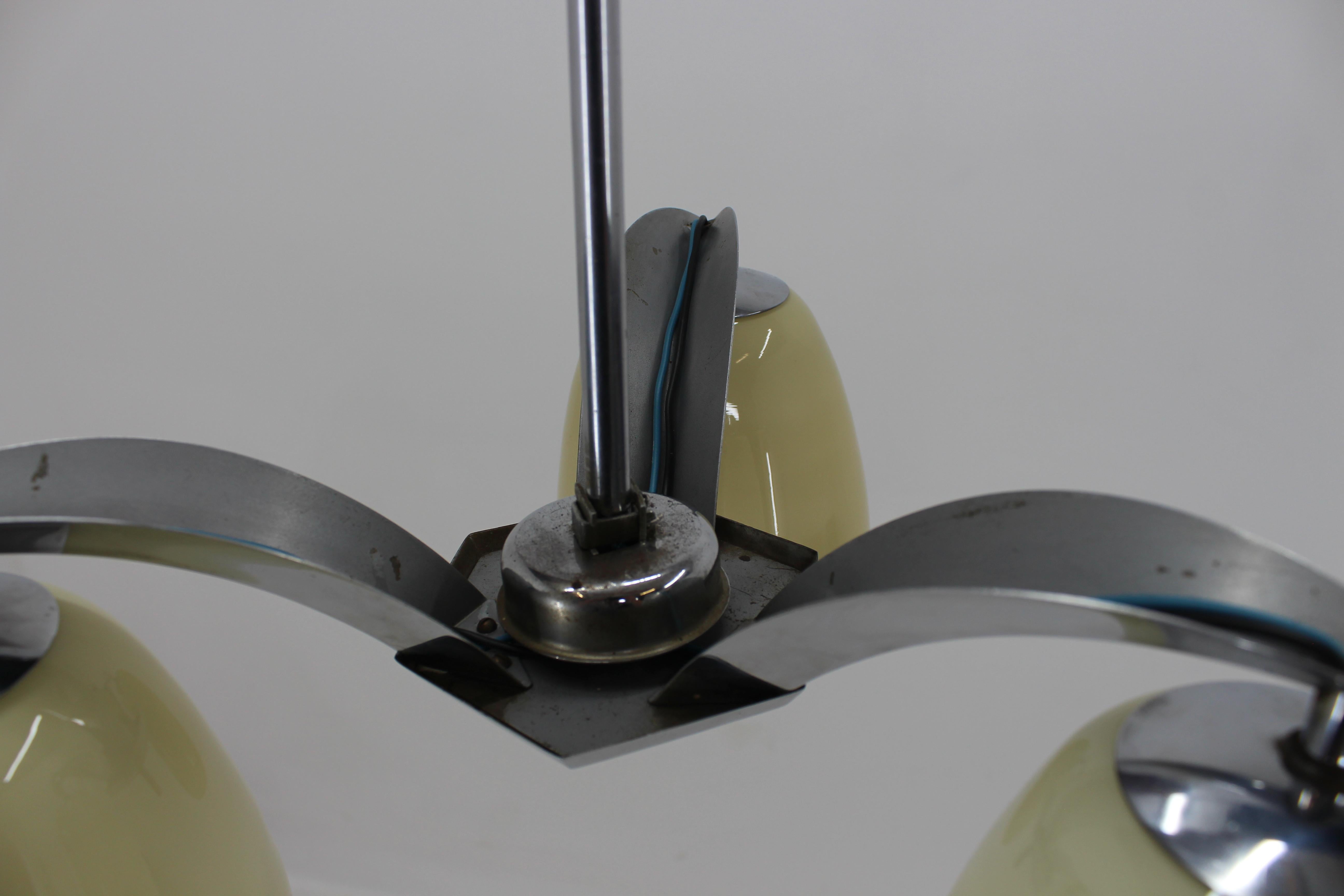 Vetro Lampadario d'argento vintage/Zukov, anni '50 in vendita