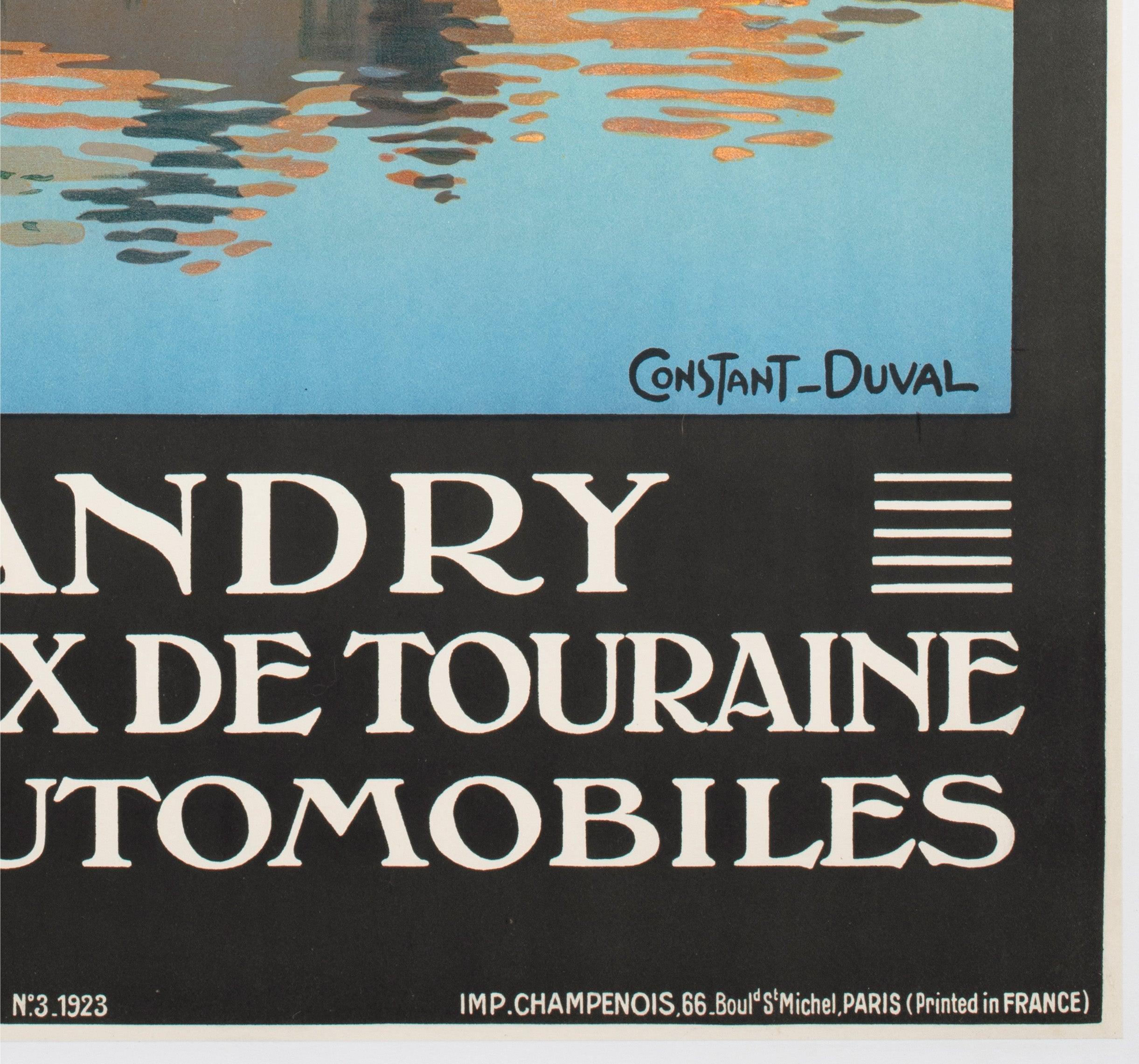 Villandry c1923 Affiche publicitaire française pour les voyages, Constant Duval en vente 2