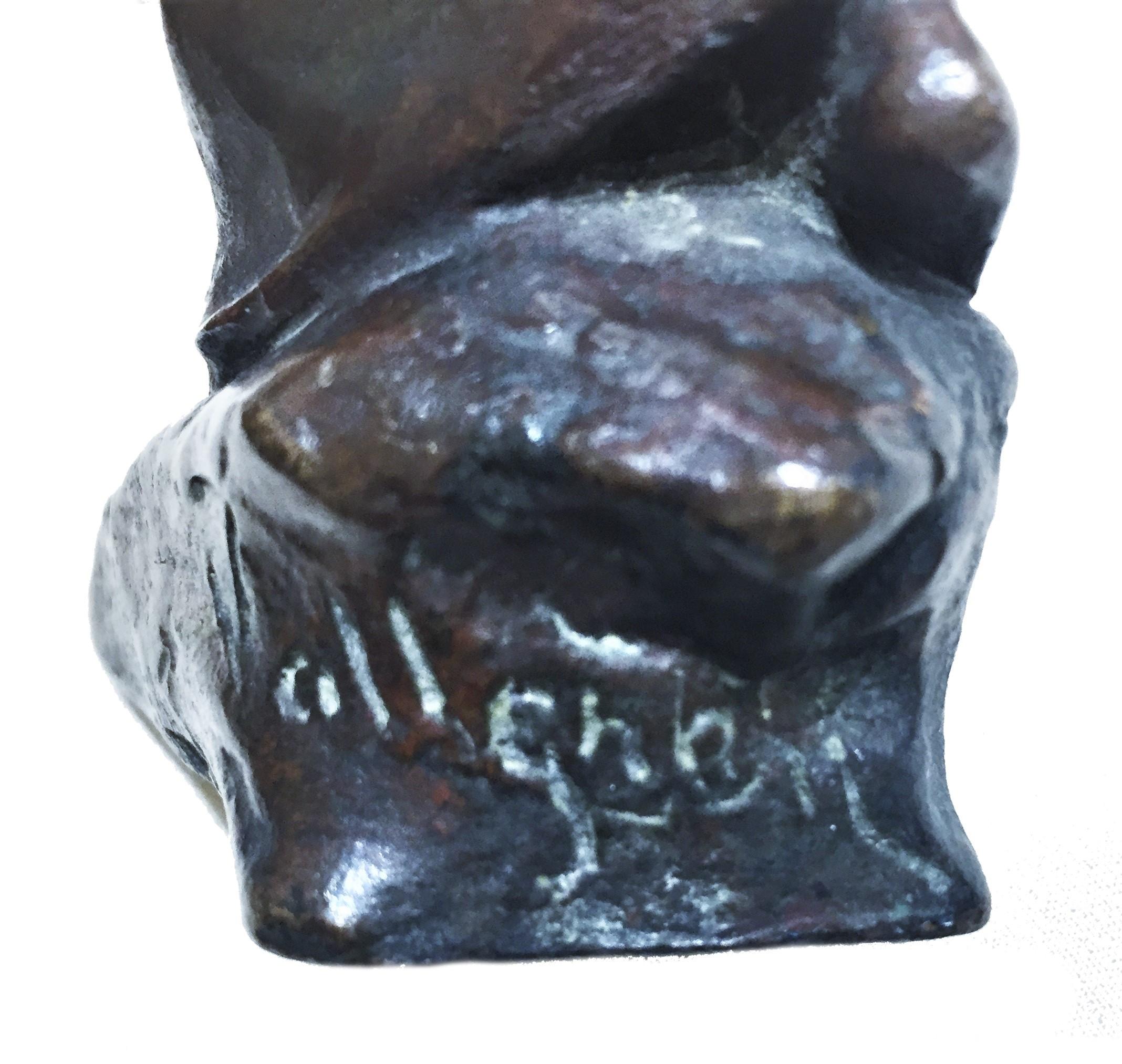 Ville Vallgren, Maternity, Art Deco Patinated Bronze Sculpture, circa 1920s 4