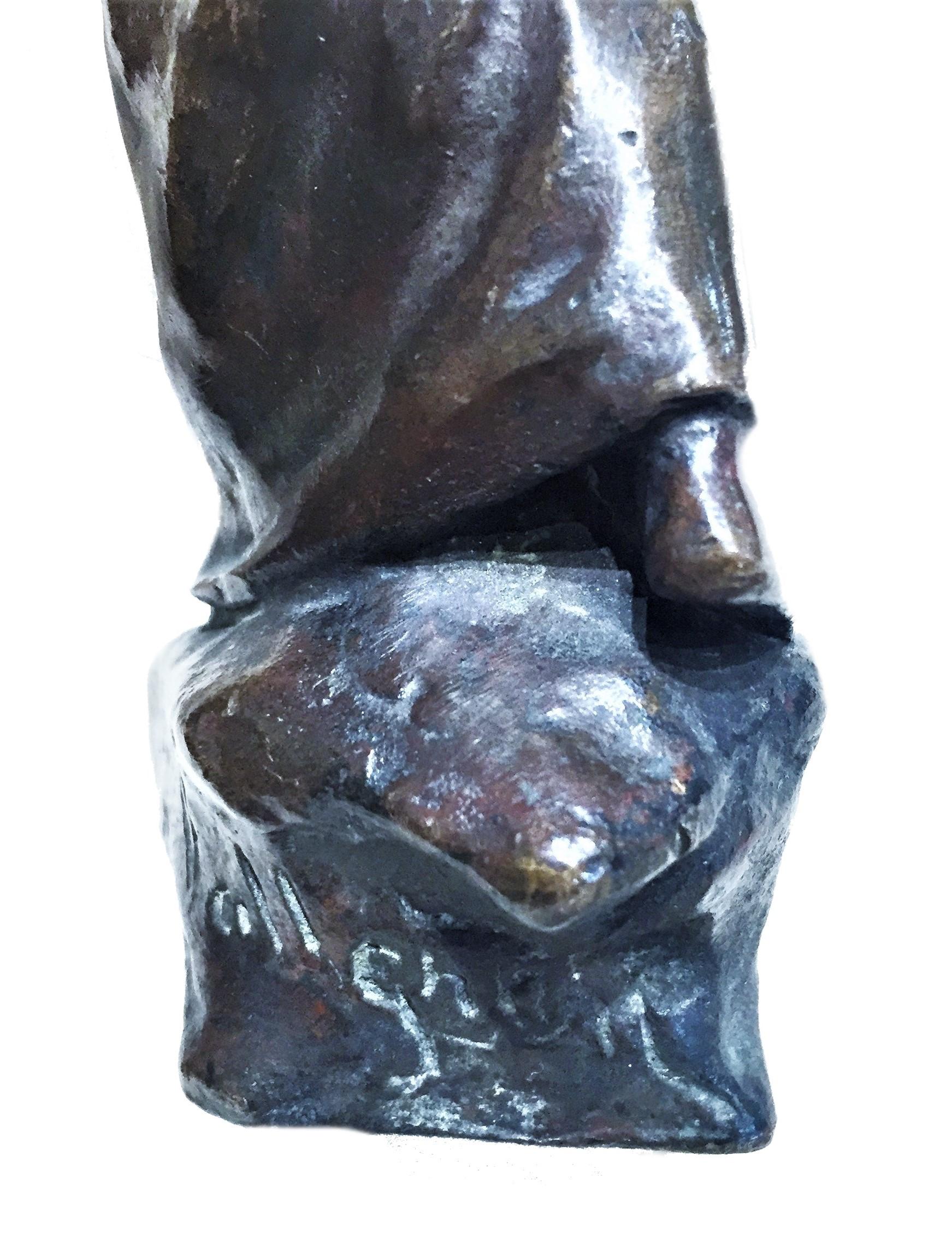 Ville Vallgren, Maternity, Art Deco Patinated Bronze Sculpture, circa 1920s 5