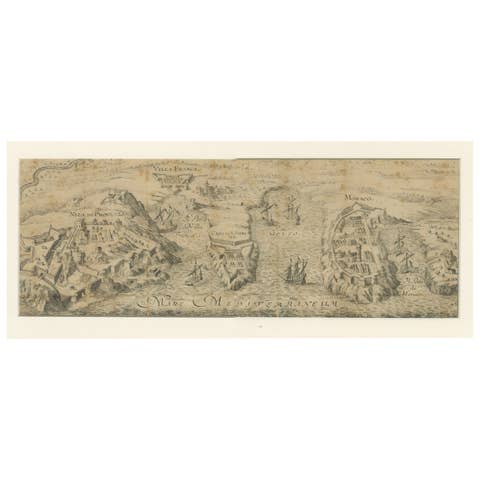 Villefranche, Nice & Monaco Coast – Rare German Copper Engraving c.1692