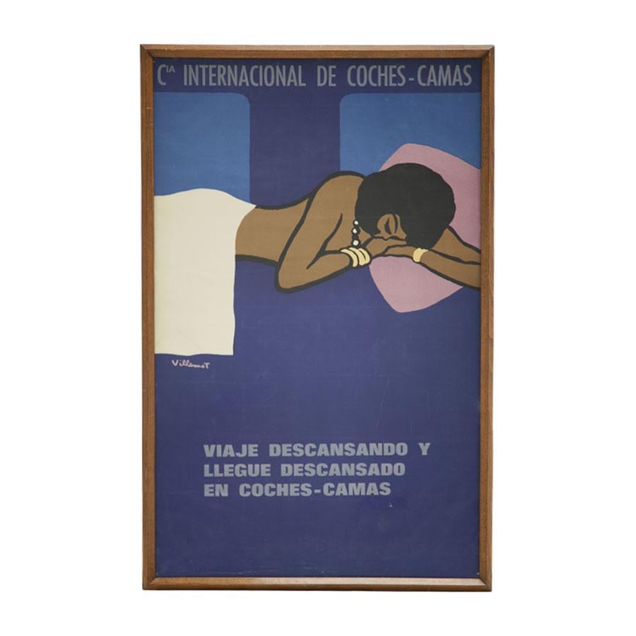 This original Bernard Villemot Art Deco screen print dates back to the 1940s, showcasing the iconic style and artistic innovation of the era. Villemot, renowned for his bold graphic designs and vibrant colors, created this piece as a testament to