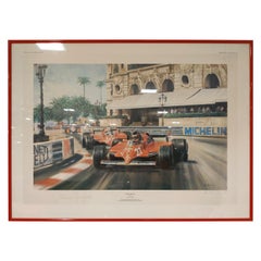 Villeneuve Print Signed by Racing Car Designer Mauro Forghieri by Nicholas Watts