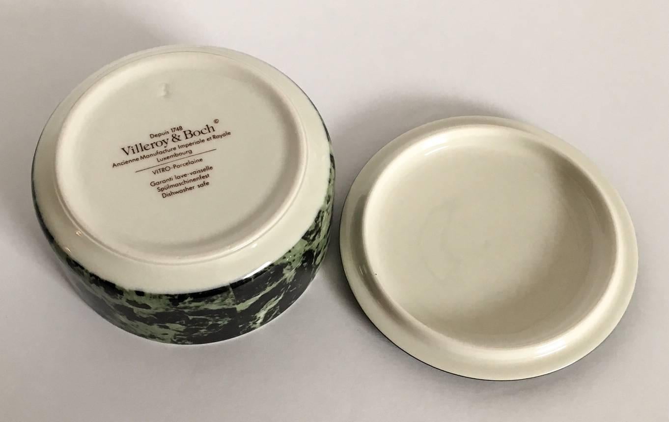 Fired Villeroy & Boch Marbelied Ceramic Lidded Box