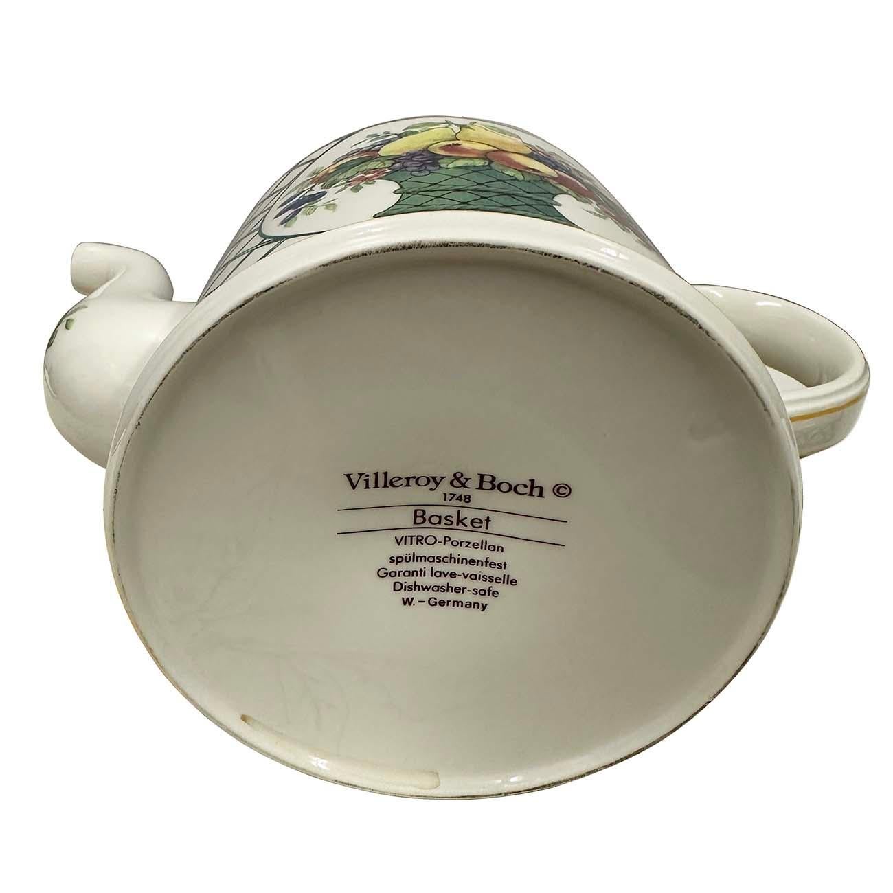Villeroy and Boch Basket très rare théière/pot à café avec couvercle en vente 4