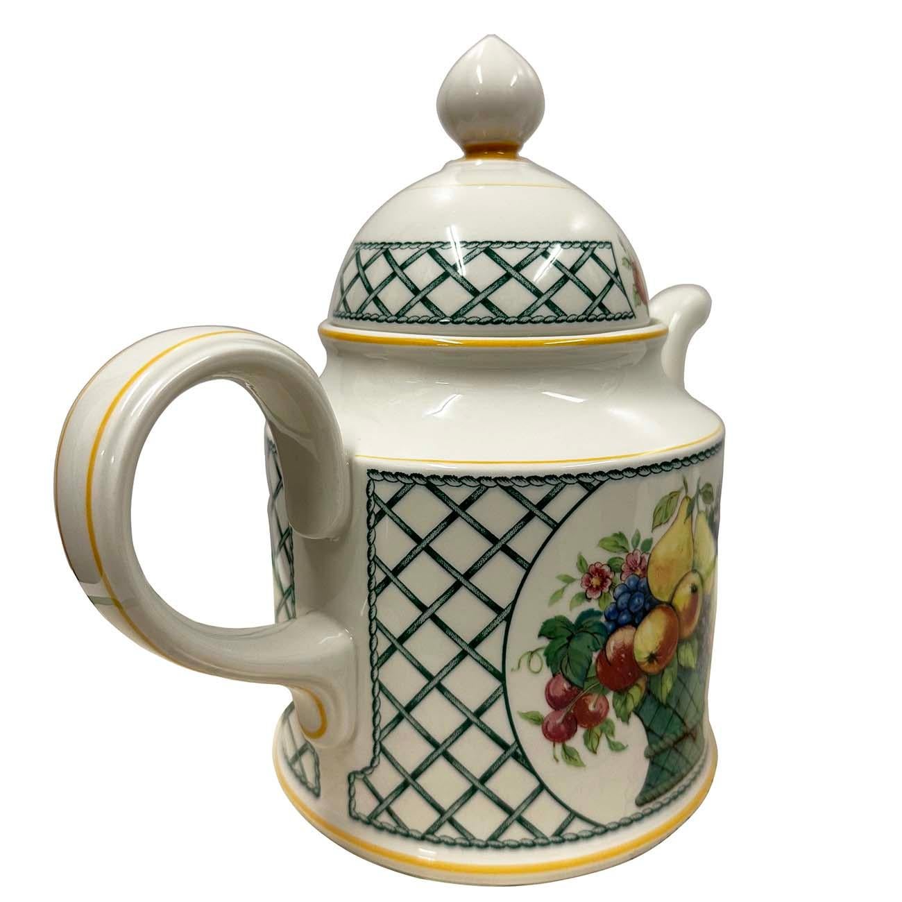 Fin du 20e siècle Villeroy and Boch Basket très rare théière/pot à café avec couvercle en vente