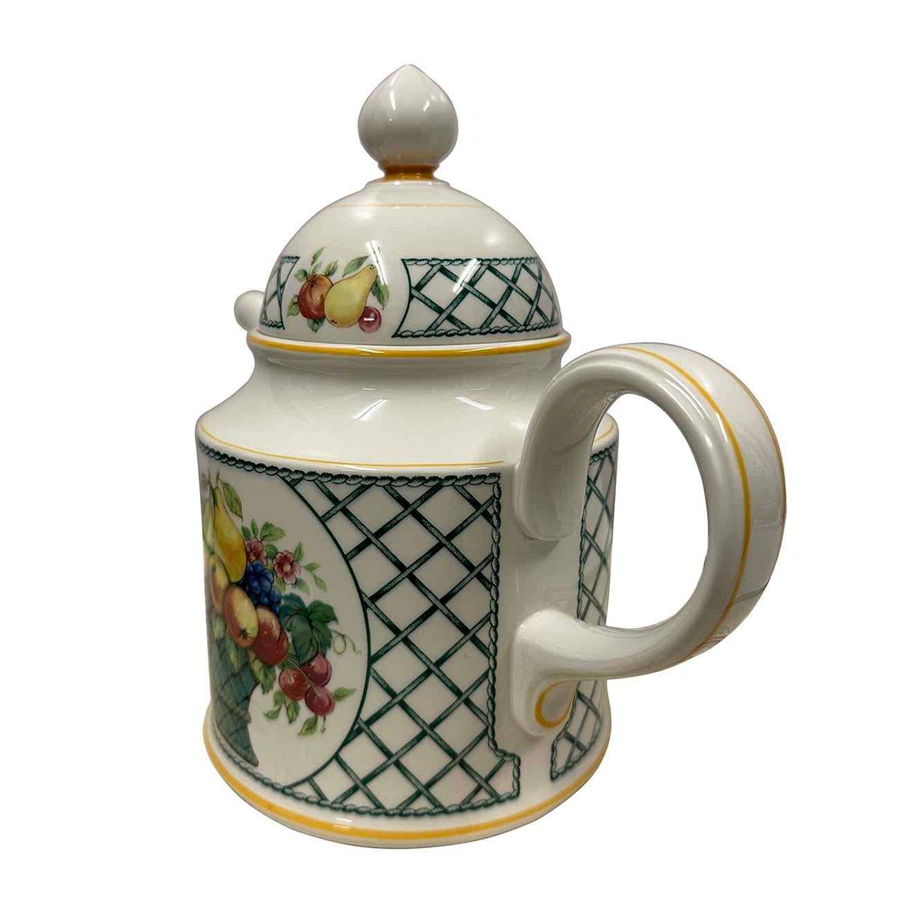 Porcelaine Villeroy and Boch Basket très rare théière/pot à café avec couvercle en vente