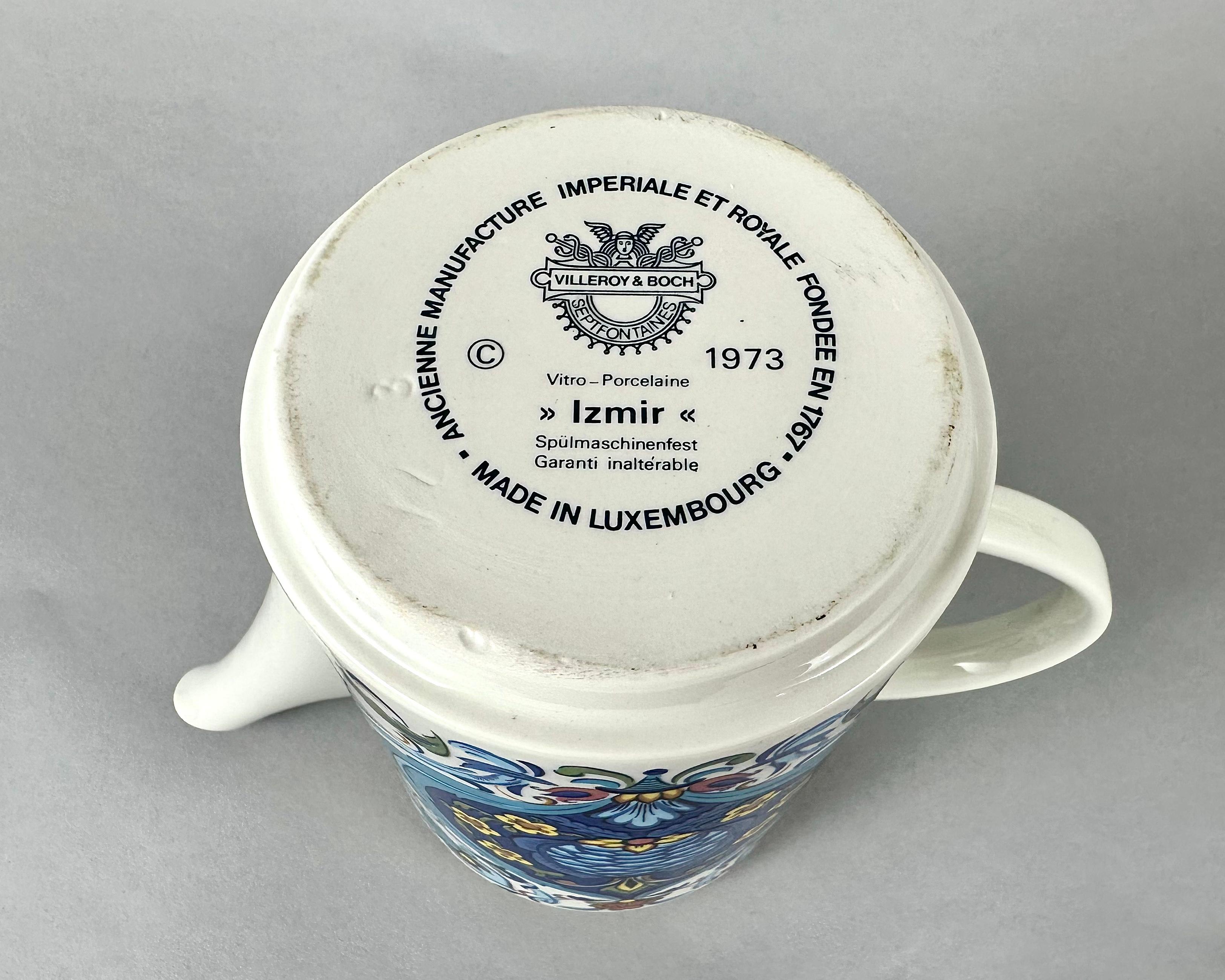 Porcelain Villeroy and Boch Coffee or Tea Pot Izmir Collection, Luxembourg, 1973 For Sale