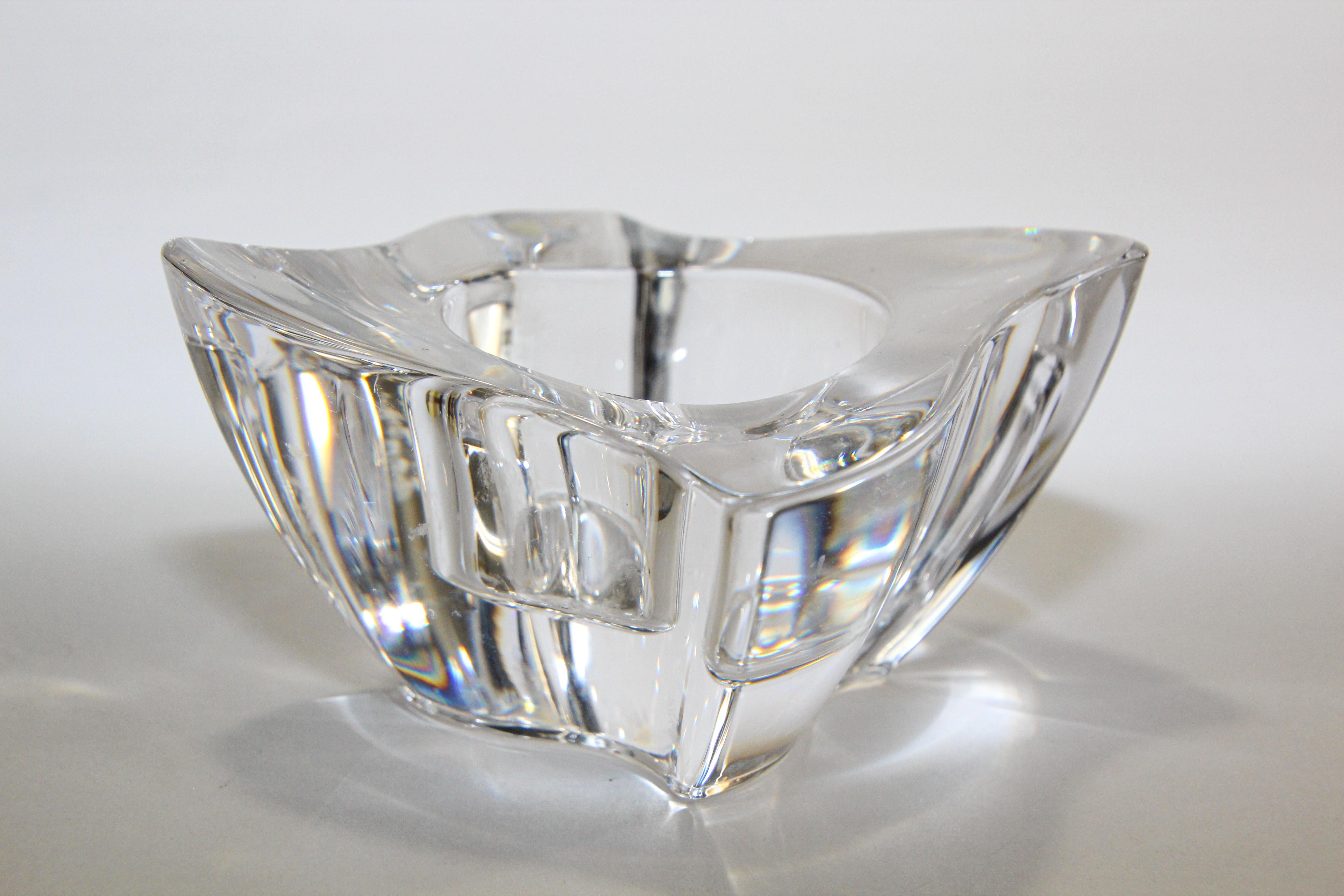 20th Century Villeroy and Boch Crystal Votive Candle Holders Set of 4 For Sale