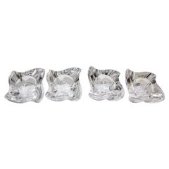 Vintage Villeroy and Boch Crystal Votive Candle Holders Set of 4