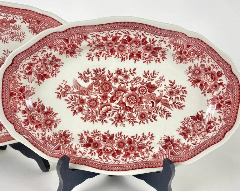 Villeroy und Boch Rot Fasan Servierplatte Oval Rot Teller Vitro