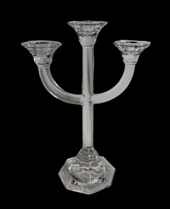 Villeroy and Boch Trio of Crystal Candelabra