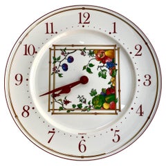 Villeroy and Boch Vintage Wall Clock with Mon Jardin Decor, 1990