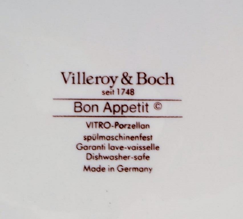 German Villeroy & Boch, 10 Bon Appetit Porcelain Dinner Plates with Fruit Trees For Sale