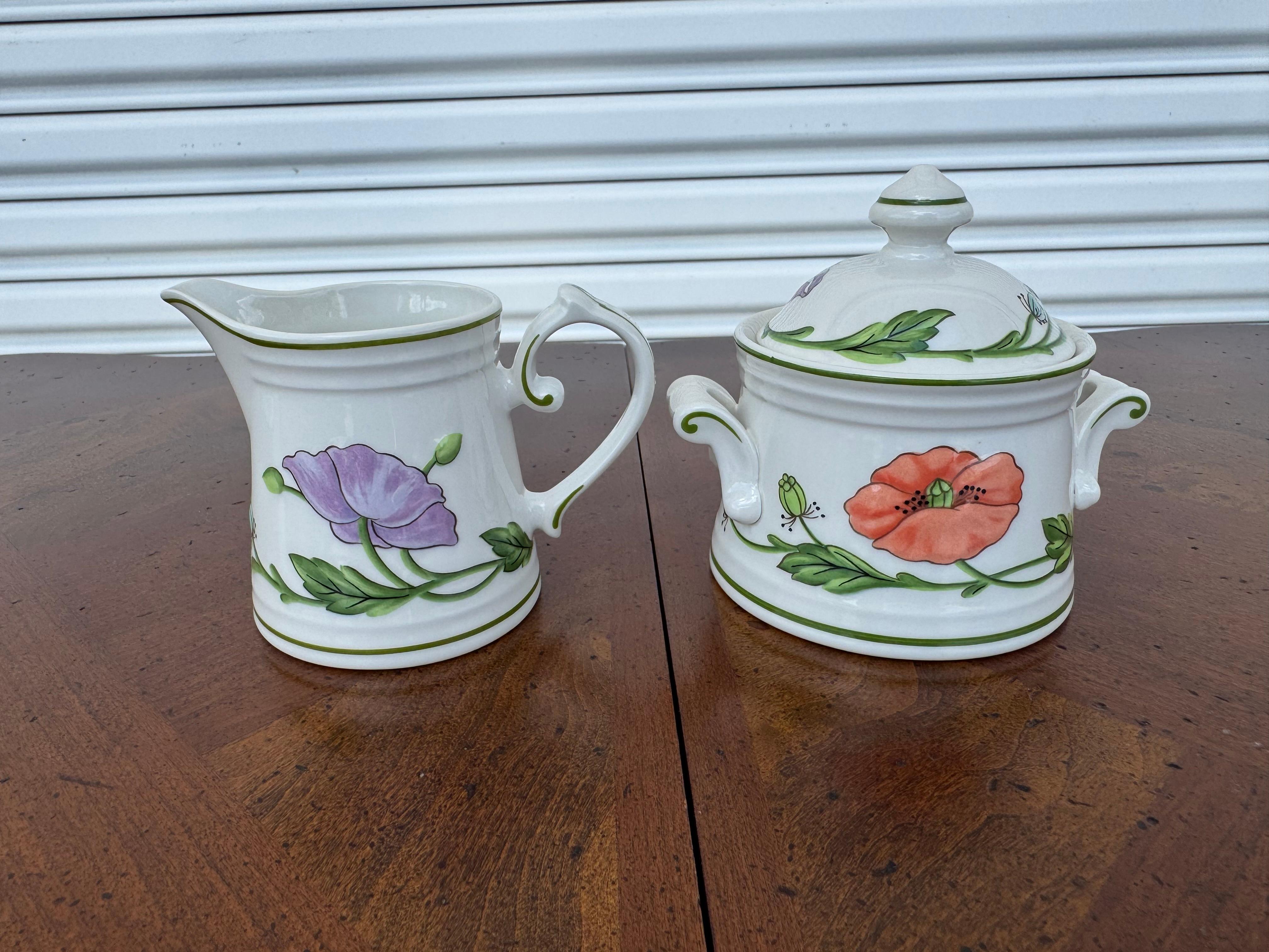 Villeroy & Boch Amapola Floral Gravy Boat and more Tea Cups & Plates 3