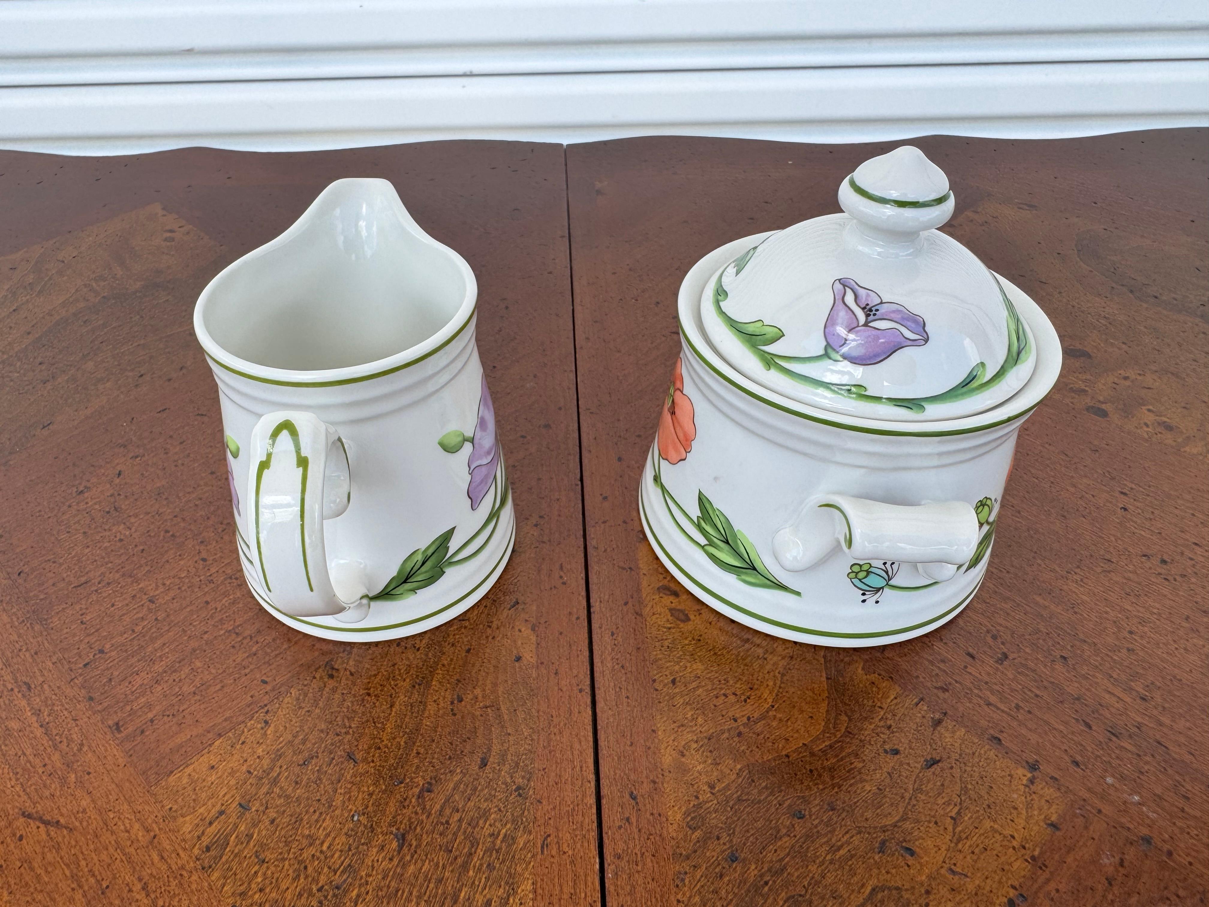 Villeroy & Boch Amapola Floral Gravy Boat and more Tea Cups & Plates 4