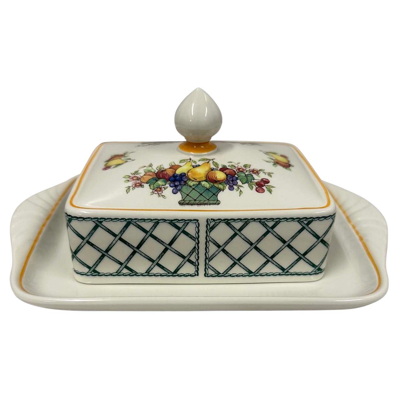 Villeroy & Boch Basket Rare plat à beurre rectangulaire couvert