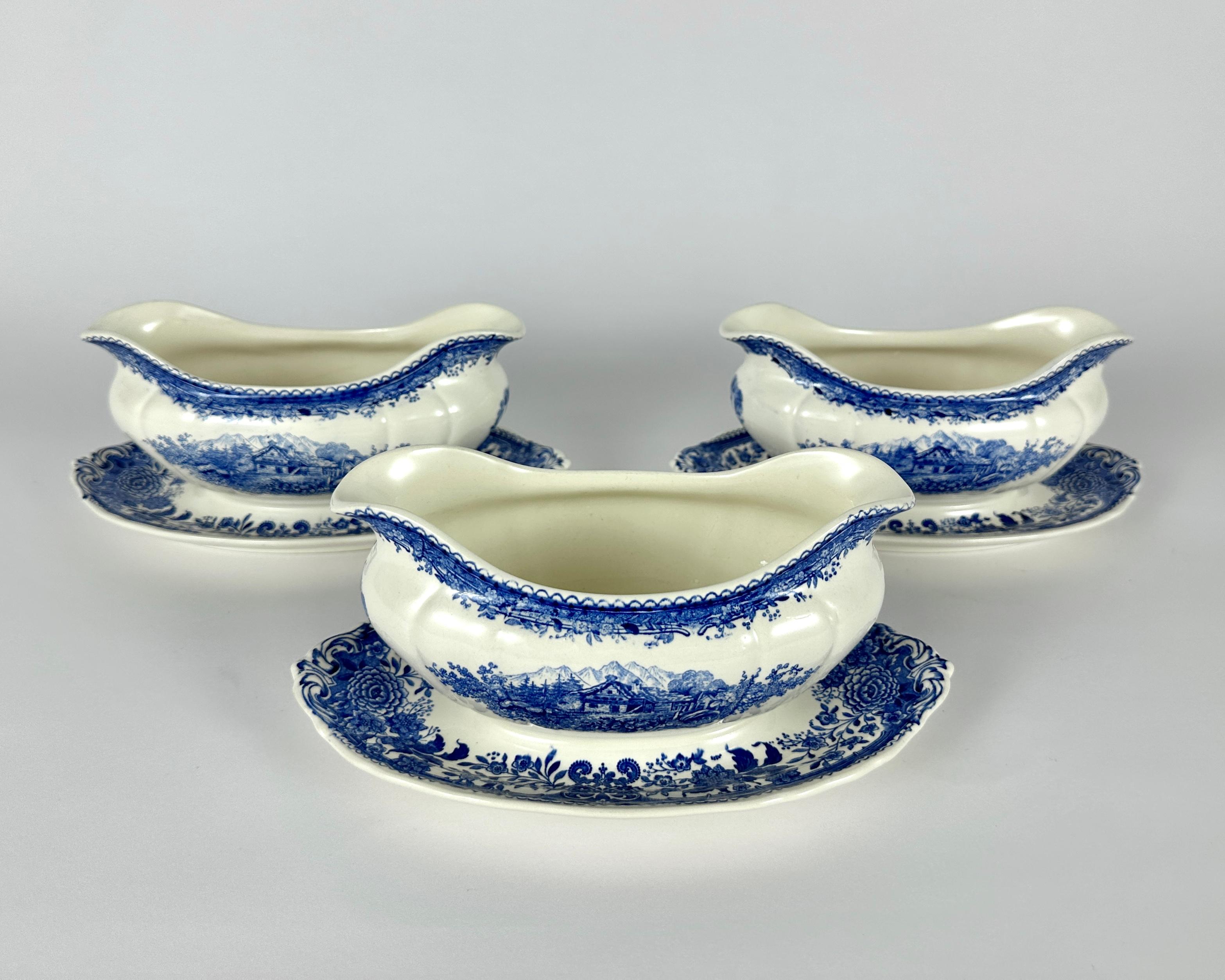 Tedesco Salsiera Villeroy & Boch Blue Burgenland con sottopiatto, Germania in vendita