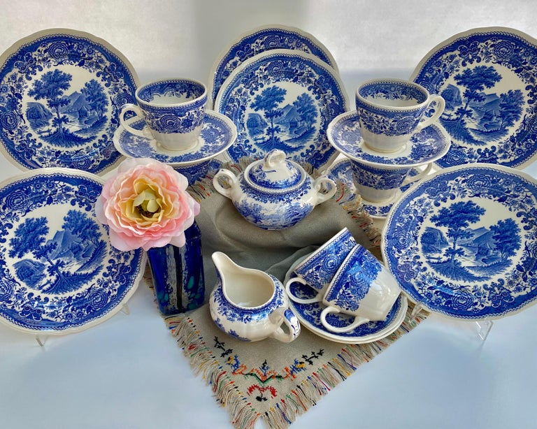 Villeroy and Boch Burgenland Blue Service Coffee Set, Germany