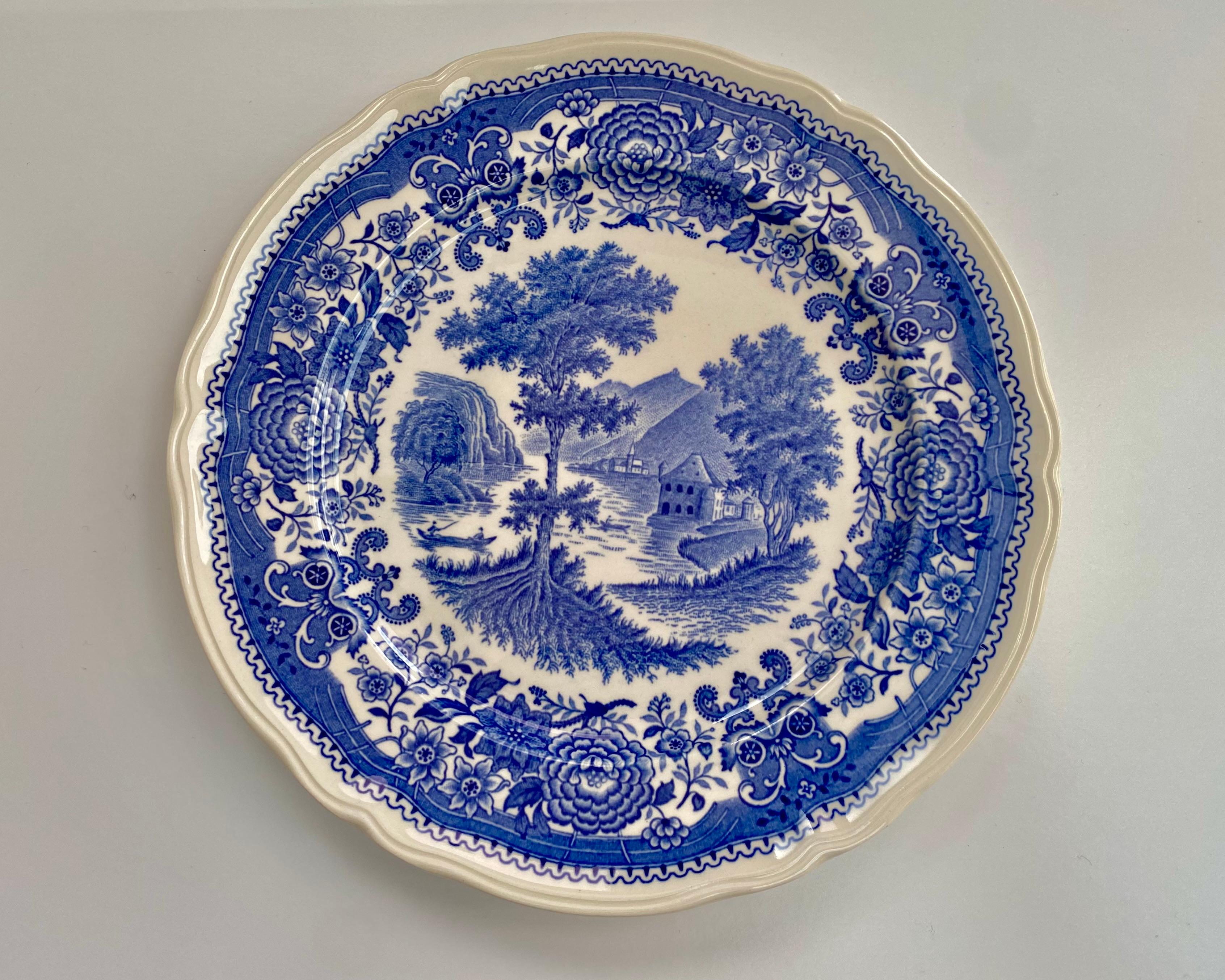Villeroy & Boch Burgenland Blue Service Coffee Set, Germany, Discontinued For Sale 2