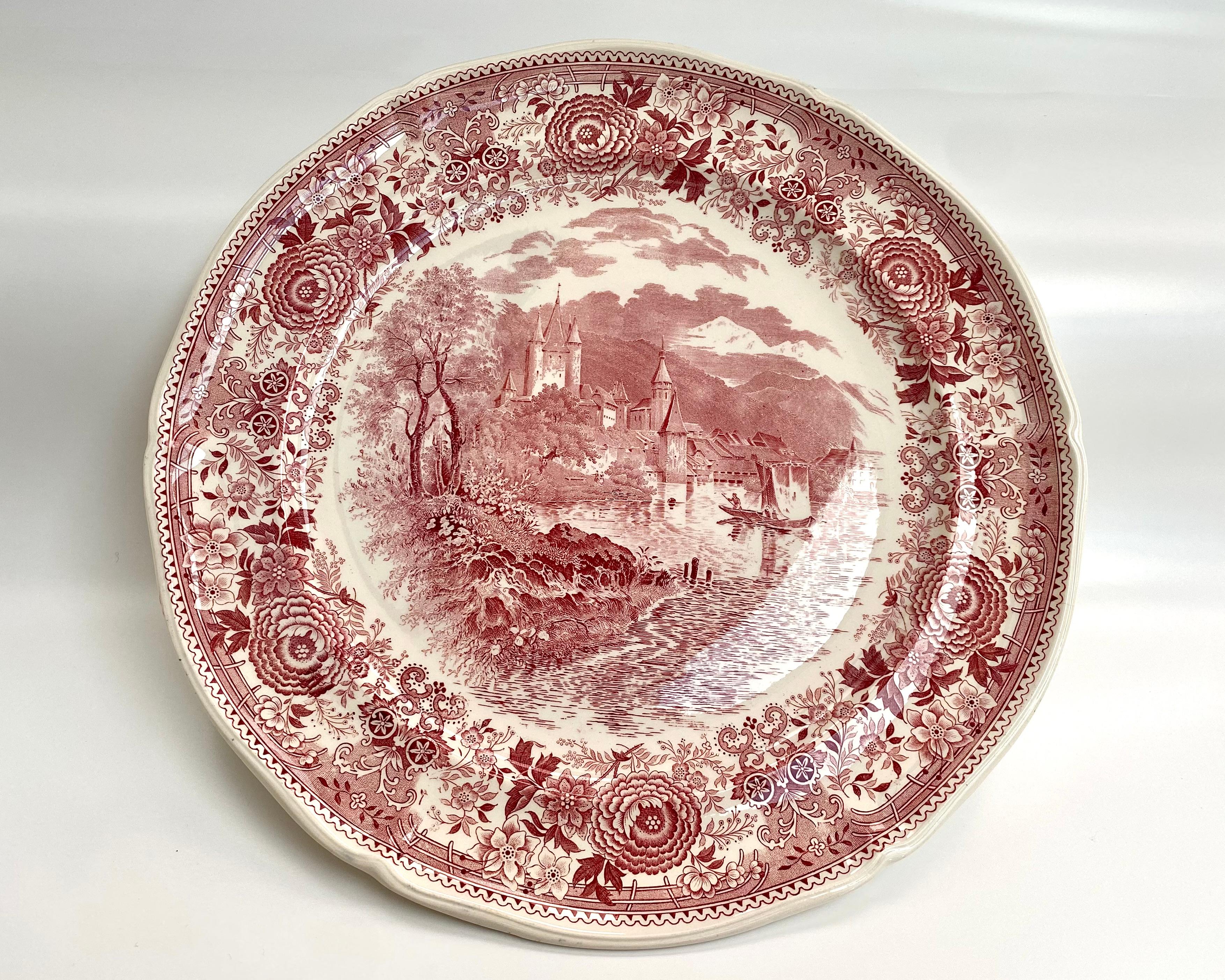 Villeroy & Boch Burgenland Rotes Essteller-Couchtisch-/Teeservice/Serviergeschirr-Set, Deutschland (Porzellan)