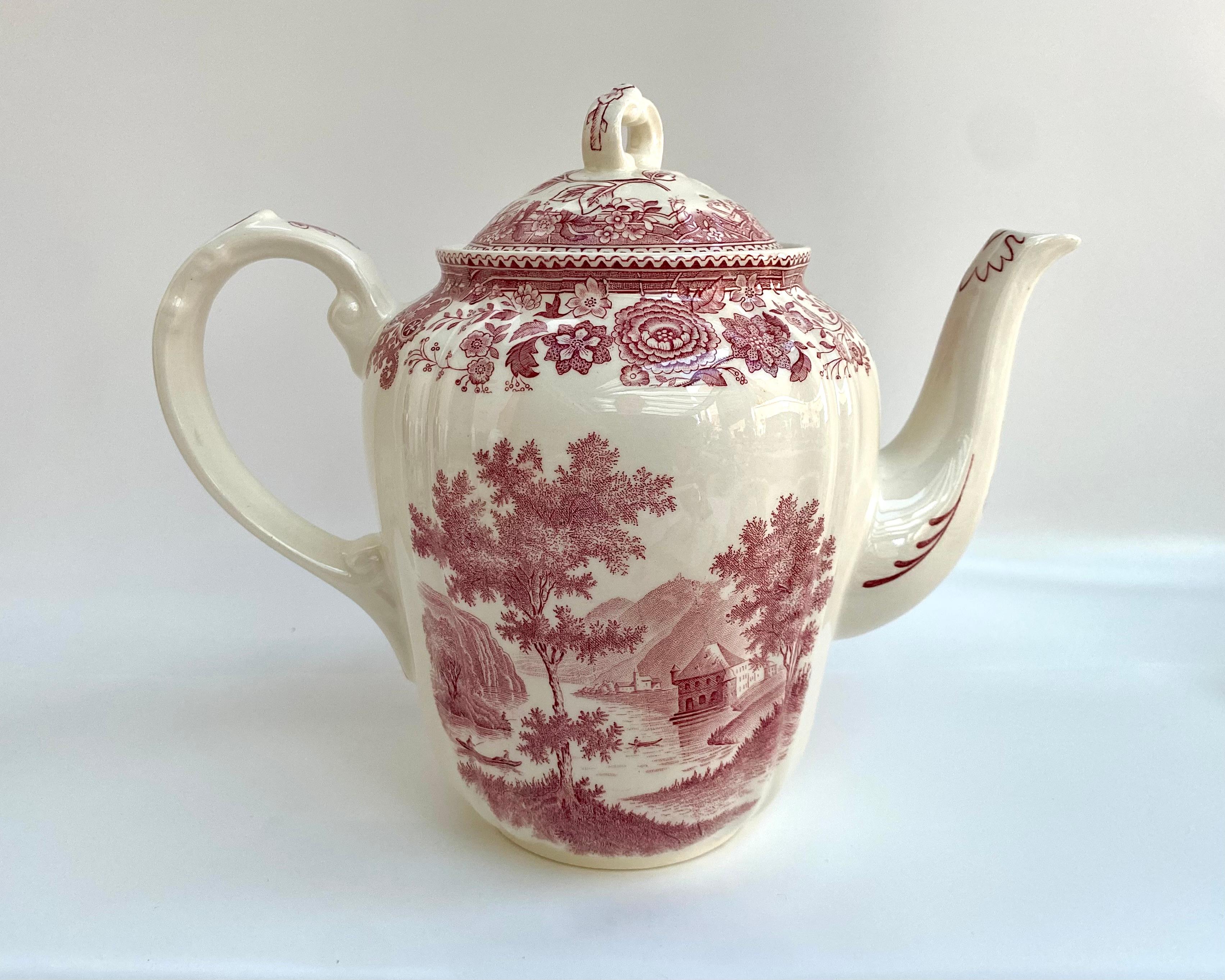 Villeroy & Boch Burgenland Rotes Essteller-Couchtisch-/Teeservice/Serviergeschirr-Set, Deutschland 3