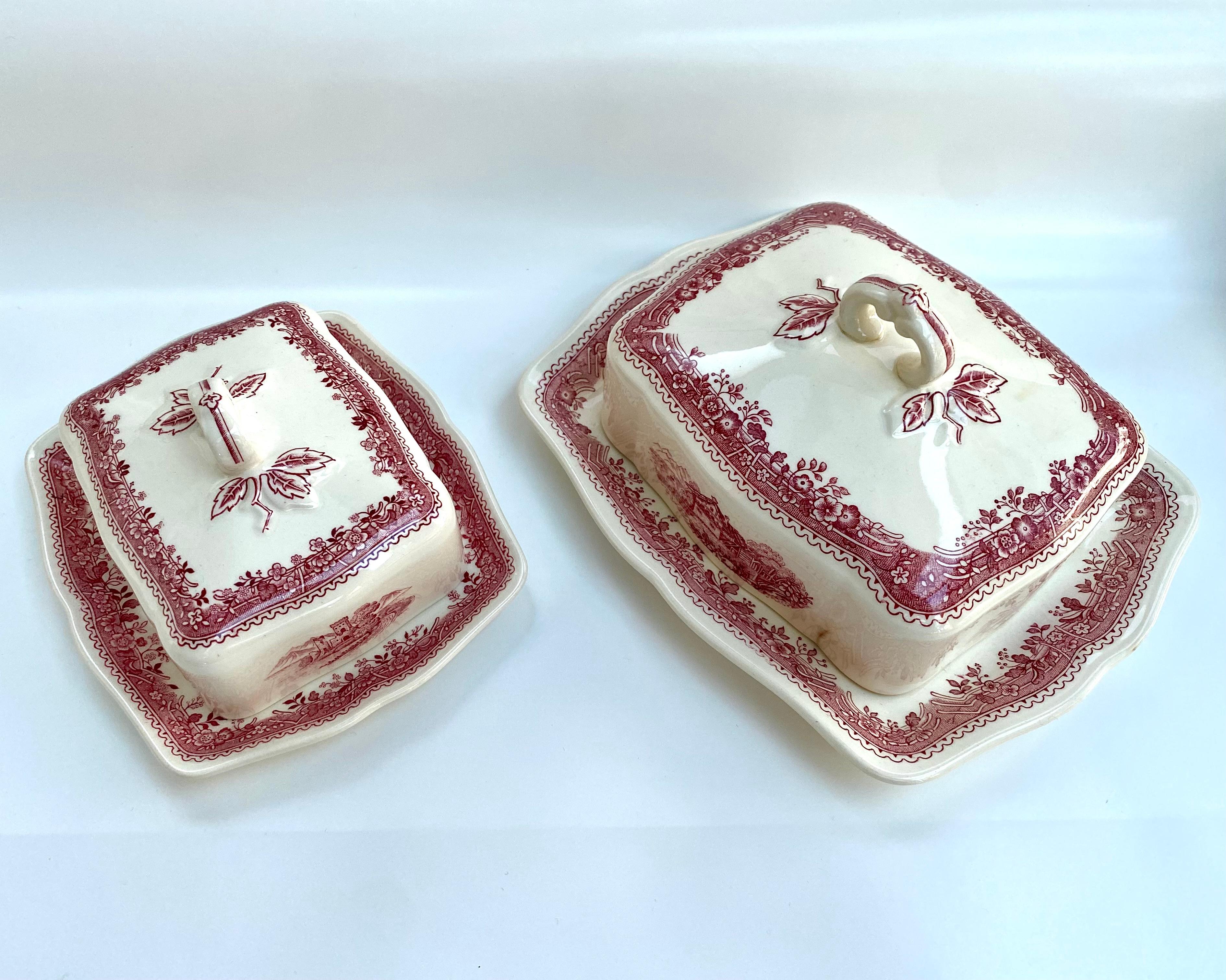 Villeroy & Boch Burgenland Rotes Essteller-Couchtisch-/Teeservice/Serviergeschirr-Set, Deutschland 4