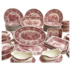 Villeroy & Boch Burgenland Red Dinner Service Coffee/Tea Serving Set, Germany