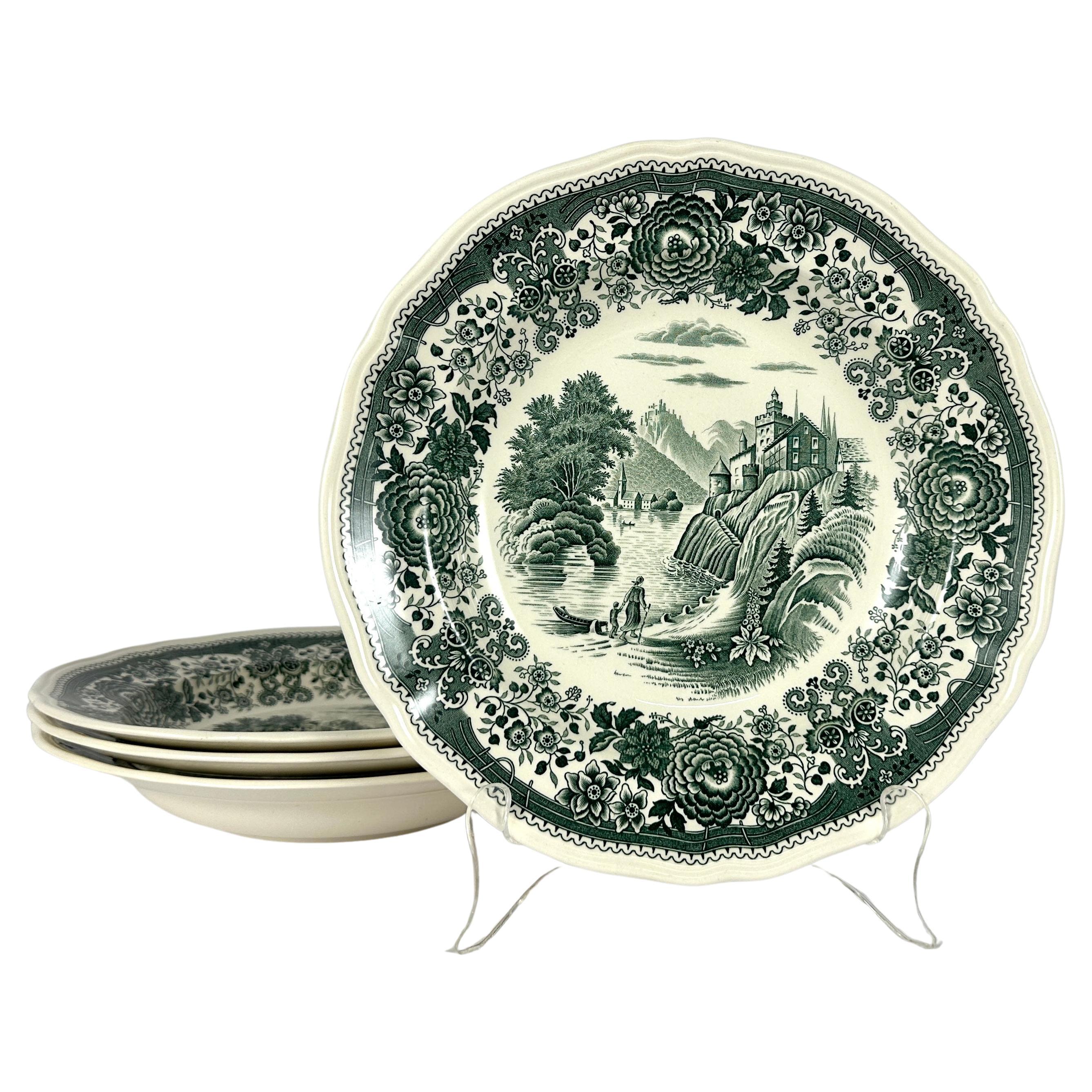 Villeroy & Boch Burgenland Zuppa Pasta Piatti Greene & Greene con bordo verde Zuppiera Piatto per insalata