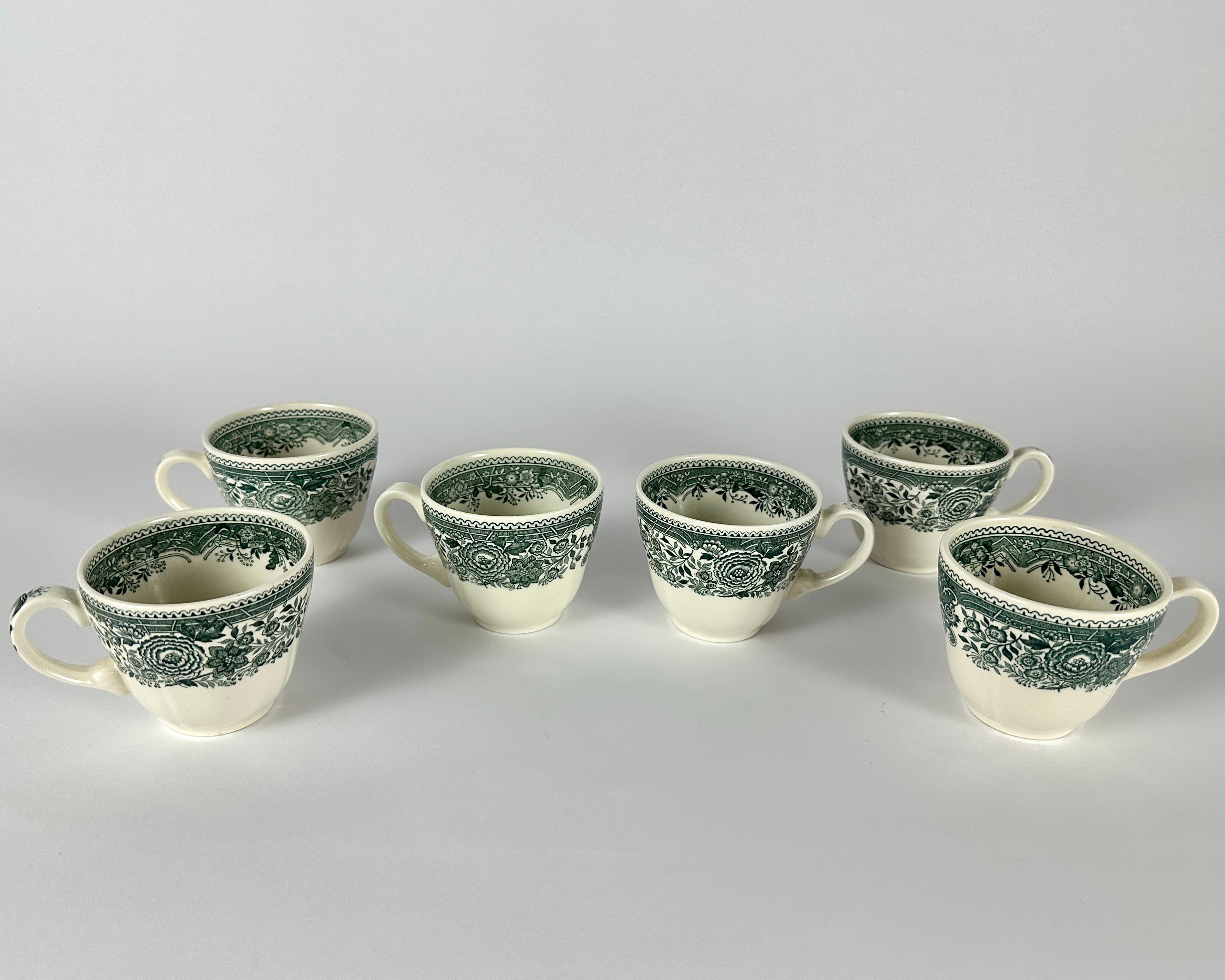 Villeroy & Boch Coffee Serving Set Green Burgenland with Stamp 1970s/80s In Excellent Condition For Sale In Bastogne, BE