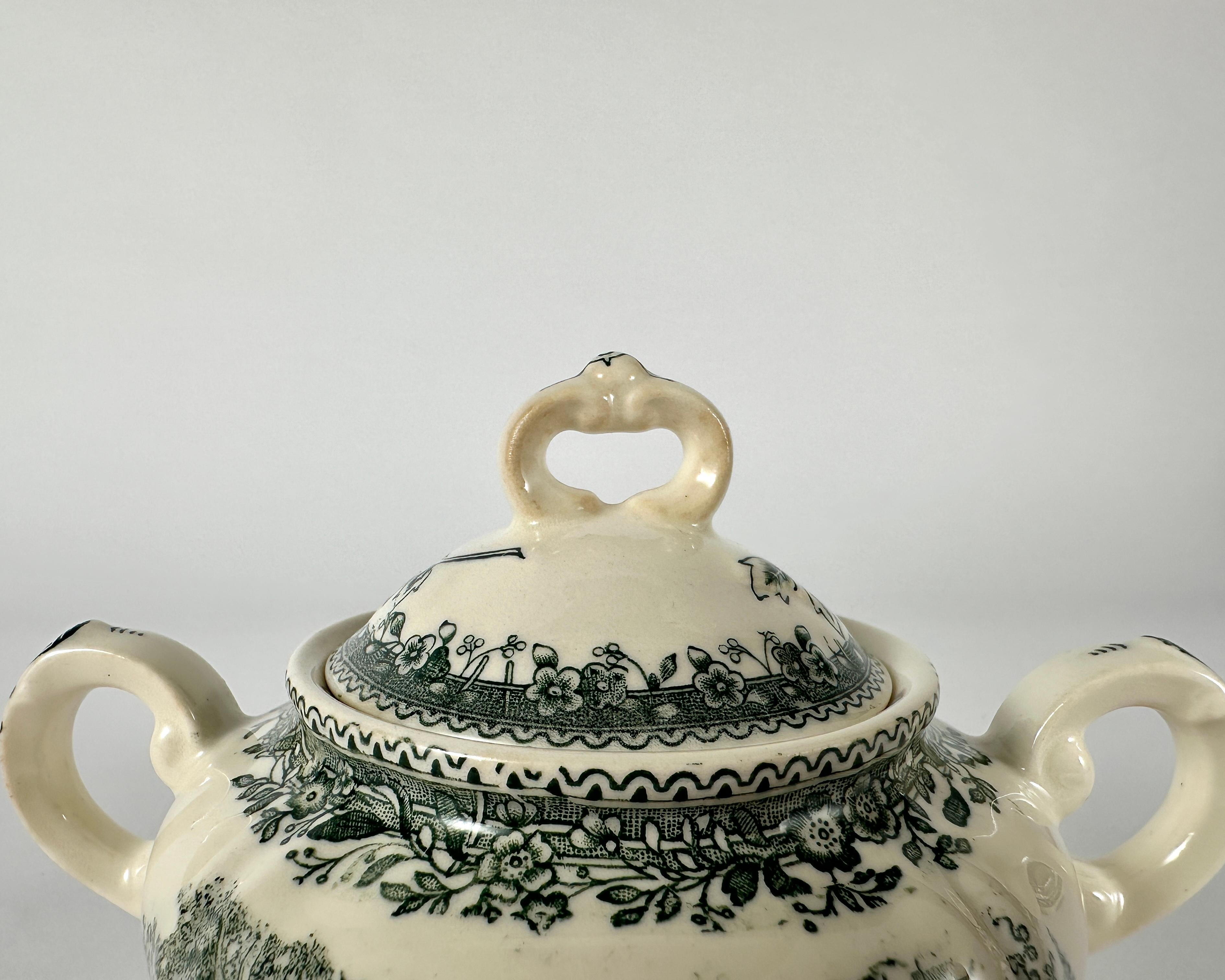 Porcelain Villeroy & Boch Coffee Serving Set Green Burgenland with Stamp 1970s/80s For Sale