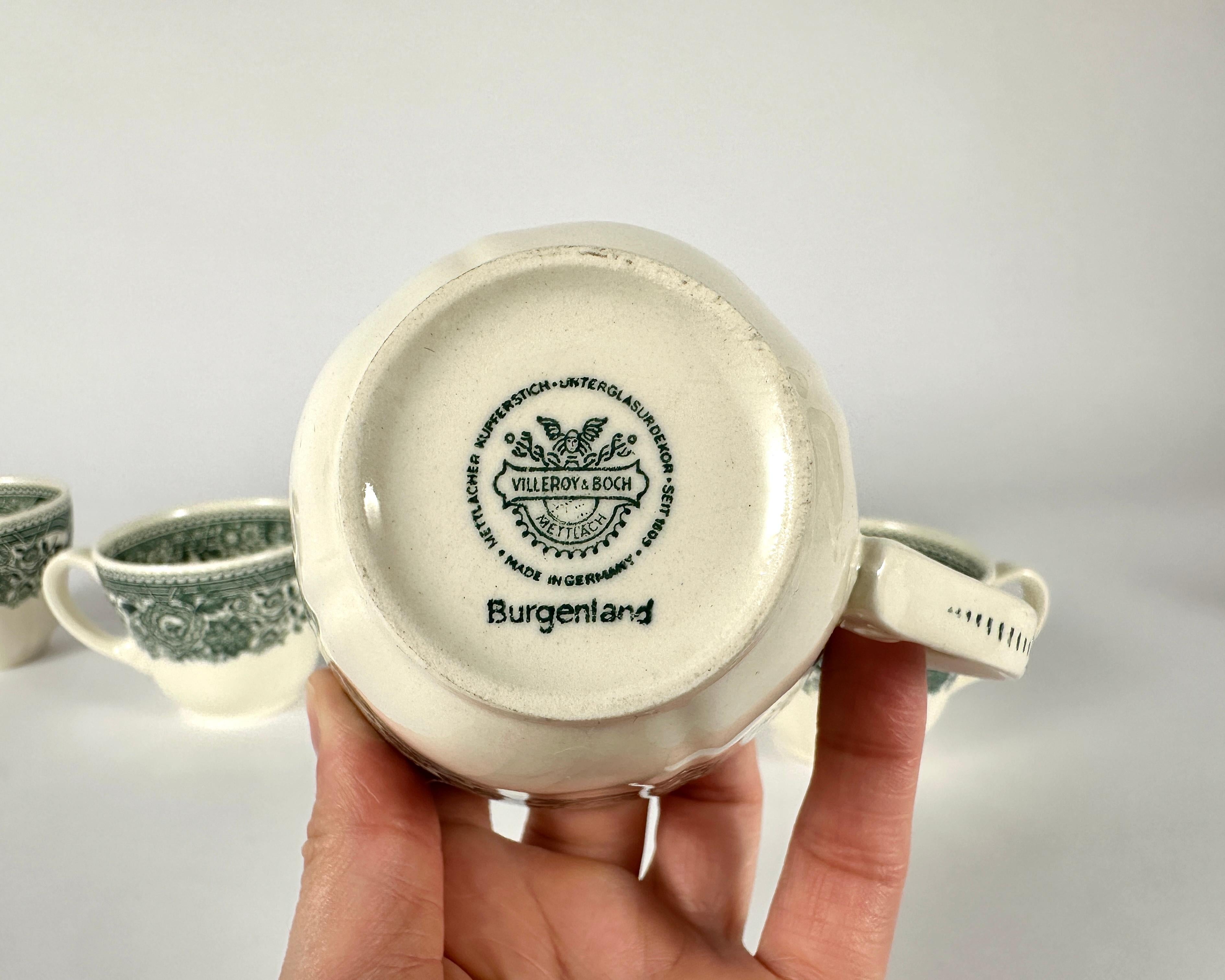 Villeroy & Boch Coffee Serving Set Green Burgenland with Stamp 1970s/80s For Sale 2